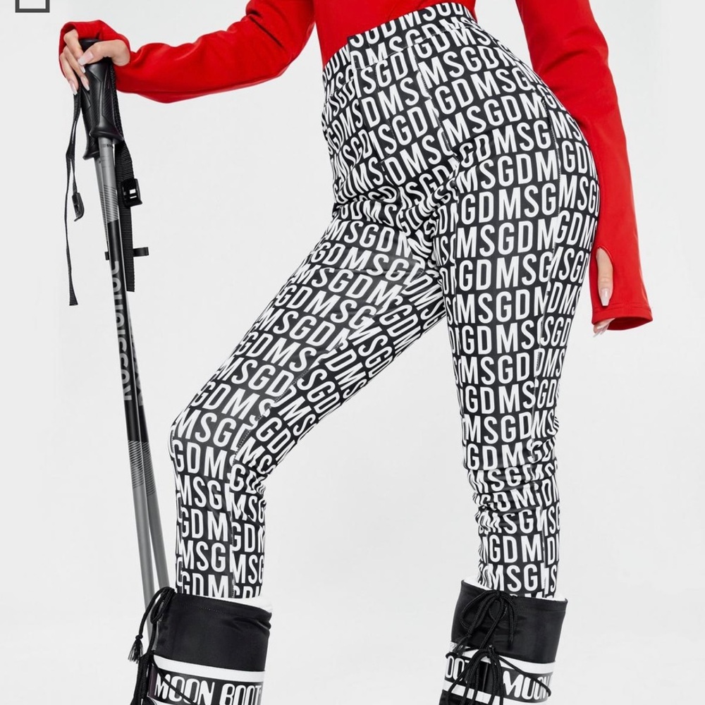 Missguided Red Ski Leggings